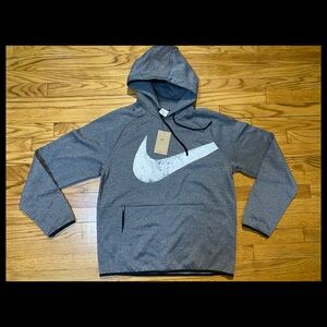 Nike Therma-FIT Pullover Fitness Hoodie Gray Men’s size Medium NEW!!